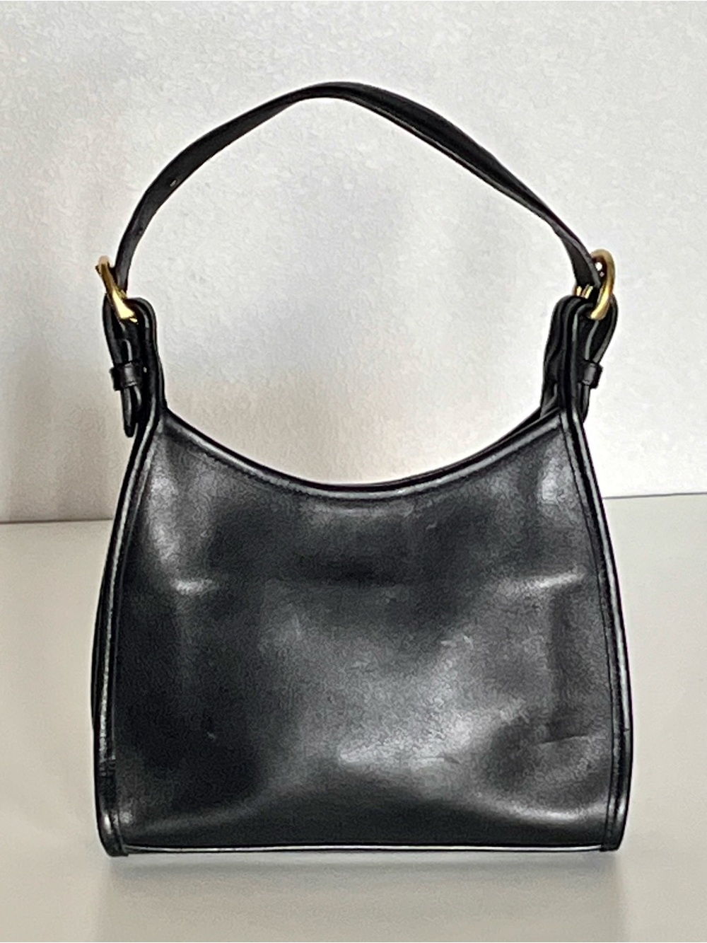 VINTAGE COACH Black Leather Soho Basket Bucket Bag 4107 USA NEVER USED